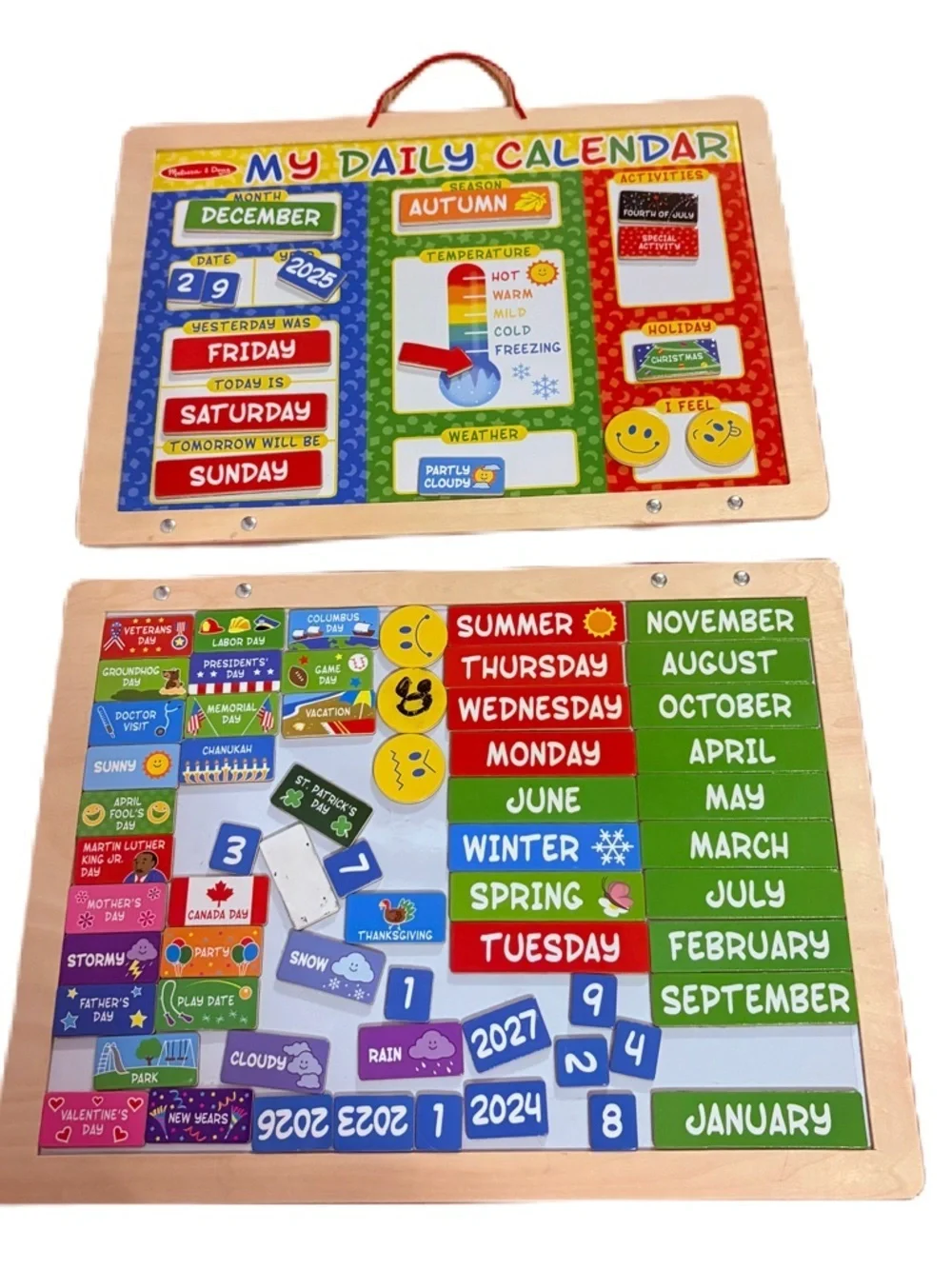 Melissa & Doug My First Daily Magnetic Calendar Days of the Week Month